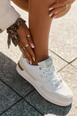 Sneakersy Damskie Na Platformie LEE EMMA WOMEN LOW 50251014.04L Beżowe
