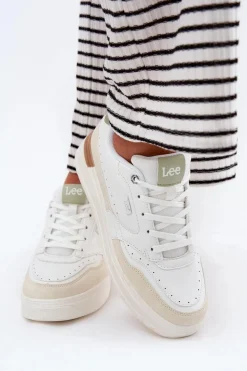 Sneakersy Damskie Na Platformie LEE EMMA WOMEN LOW 50251014.04L Beżowe