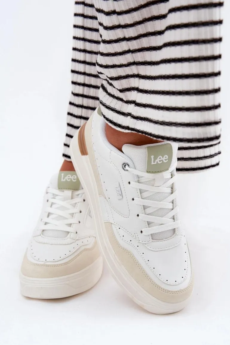 Sneakersy Damskie Na Platformie LEE EMMA WOMEN LOW 50251014.04L Beżowe
