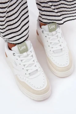Sneakersy Damskie Na Platformie LEE EMMA WOMEN LOW 50251014.04L Beżowe