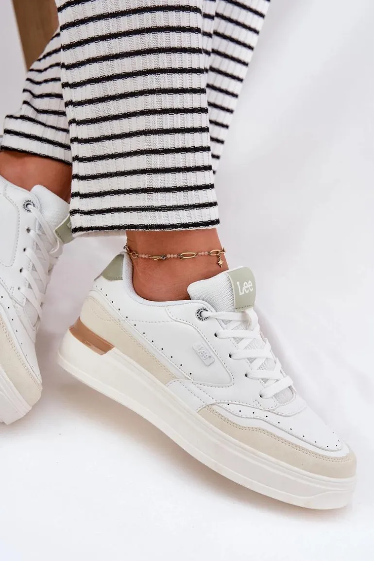 Sneakersy Damskie Na Platformie LEE EMMA WOMEN LOW 50251014.04L Beżowe