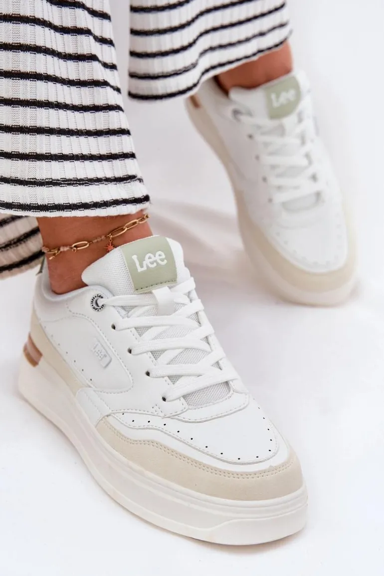 Sneakersy Damskie Na Platformie LEE EMMA WOMEN LOW 50251014.04L Beżowe