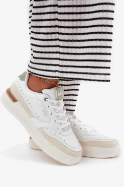 Sneakersy Damskie Na Platformie LEE EMMA WOMEN LOW 50251014.04L Beżowe