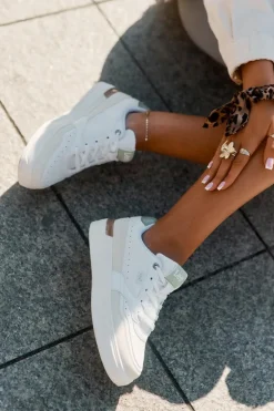 Sneakersy Damskie Na Platformie LEE EMMA WOMEN LOW 50251014.04L Beżowe