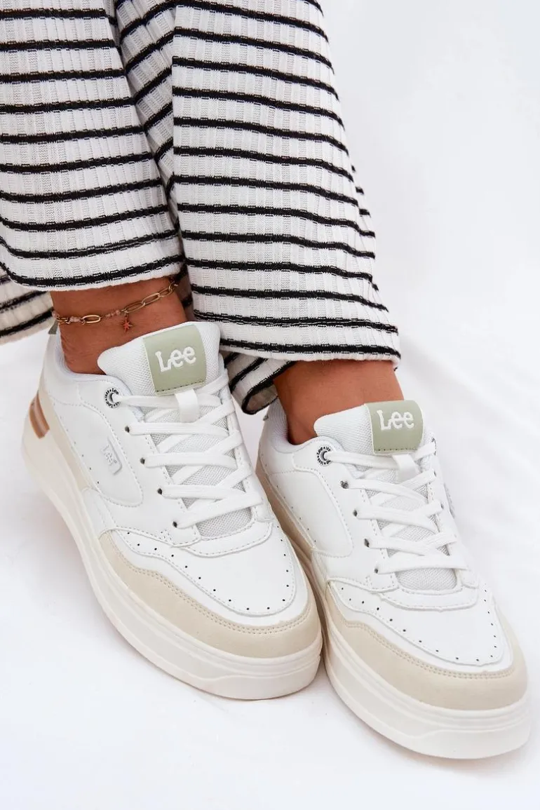 Sneakersy Damskie Na Platformie LEE EMMA WOMEN LOW 50251014.04L Beżowe
