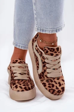 Sneakersy Damskie Na Platformie Panterka Tellnira