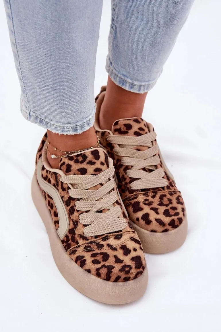 Sneakersy Damskie Na Platformie Panterka Tellnira