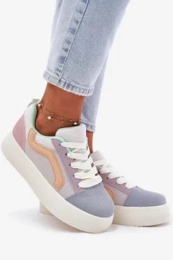 Sneakersy Damskie Na Platformie Multikolor Tellnira