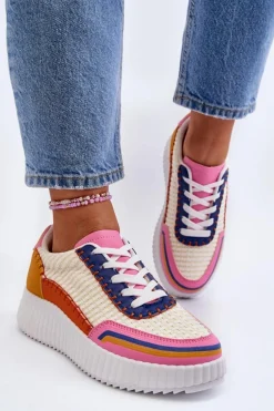 Sneakersy Damskie Na Platformie Multikolor Redala