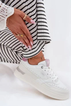 Sneakersy Damskie Na Platformie LEE EMMA WOMEN LOW 50251014.00L Białe