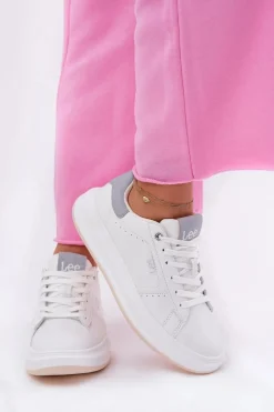 Sneakersy Damskie Na Platformie LEE NAOMI WOMEN LOW 50251012.06K Białe