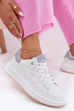 Sneakersy Damskie Na Platformie LEE NAOMI WOMEN LOW 50251012.06K Białe