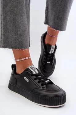 Sneakersy Damskie Na Platformie Big Star NN274255 Czarne