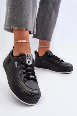Sneakersy Damskie Na Platformie Big Star NN274255 Czarne