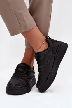 Sneakersy Damskie Na Platformie Big Star SS274589 HI-POLY SYSTEM Czarne