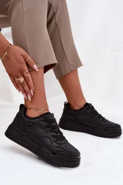 Sneakersy Damskie Na Platformie Big Star SS274589 HI-POLY SYSTEM Czarne