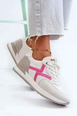 Sneakersy Damskie Na Platformie INBLU IN000362 Białe