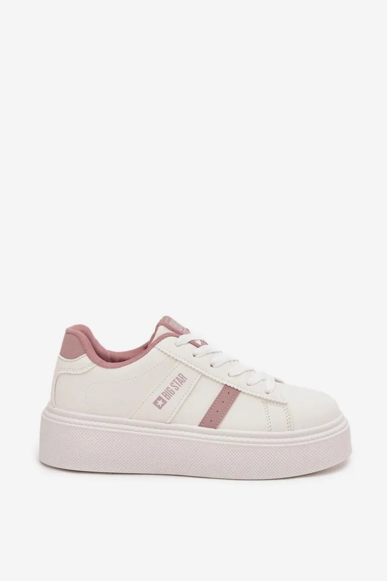 Sneakersy Damskie Na Platformie Big Star SS274346 Białe