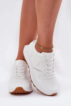 Sneakersy Damskie Na Platformie Big Star RR274487 Hi-Poly System Białe