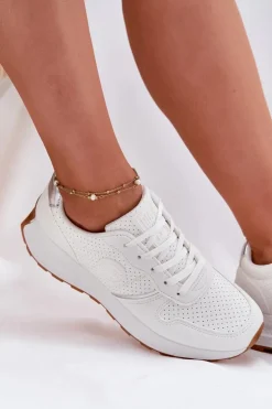 Sneakersy Damskie Na Platformie Big Star RR274487 Hi-Poly System Białe