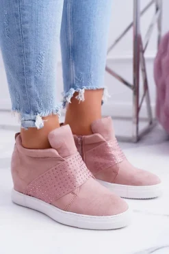Sneakersy Damskie Różowe Lu Boo Cekiny PinkSugar