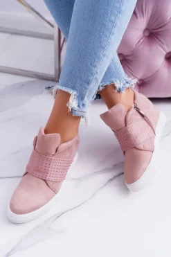 Sneakersy Damskie Różowe Lu Boo Cekiny PinkSugar
