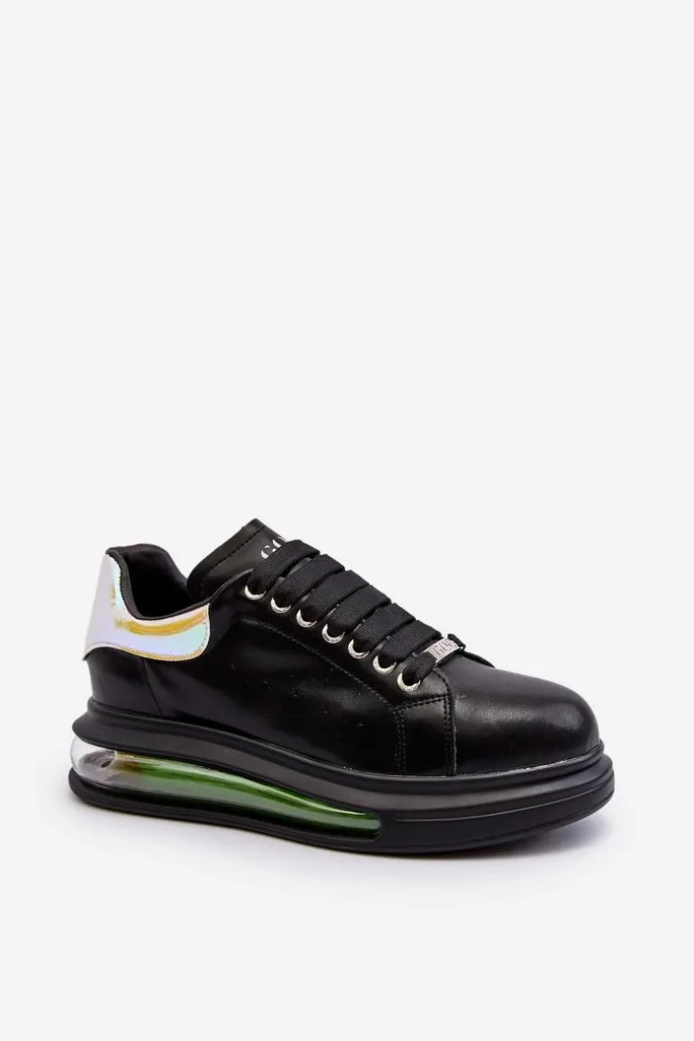 Sneakersy Damskie Skórzane GOE NN2N4030 Czarne