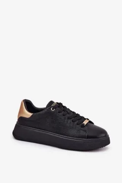 Sneakersy Damskie Z Eko Skóry Big Star RR274257 Czarne