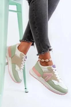 Sneakersy Damskie Z Eko Skóry Multikolor Vinelli