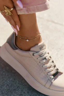 Sneakersy Damskie Z Eko Skóry Big Star RR274259 Beżowe