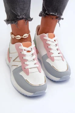 Sneakersy Damskie Z Eko Skóry Multikolor Kaimans