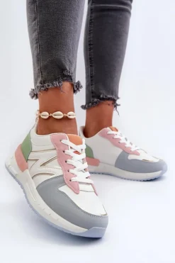 Sneakersy Damskie Z Eko Skóry Multikolor Kaimans