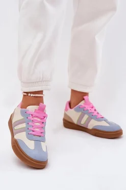 Sneakersy Damskie Z Eko Zamszu Multikolor Satylies