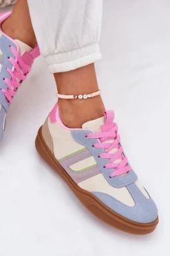 Sneakersy Damskie Z Eko Zamszu Multikolor Satylies