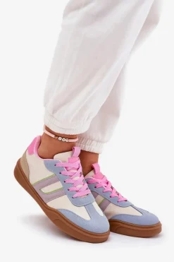 Sneakersy Damskie Z Eko Zamszu Multikolor Satylies