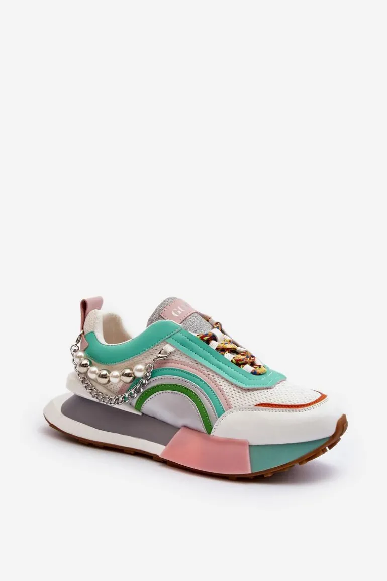 Sneakersy Damskie Z Ozdobą GOE NN2N4048 Multikolor