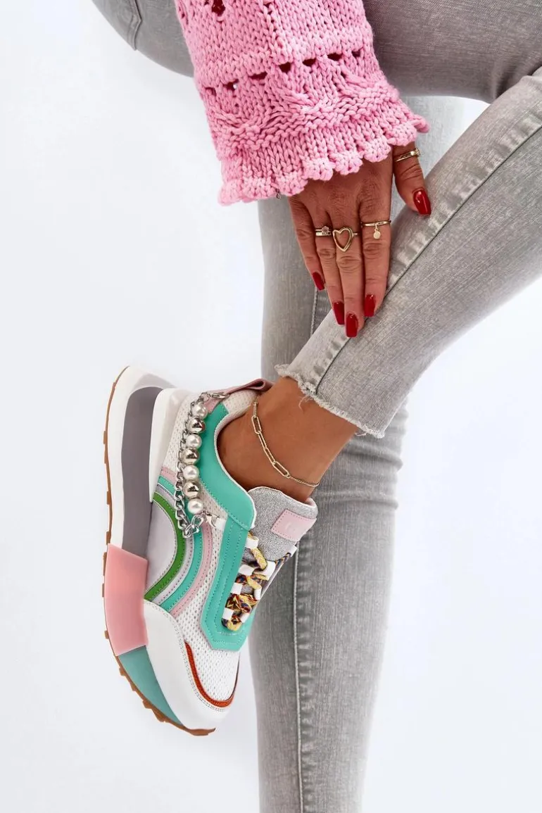 Sneakersy Damskie Z Ozdobą GOE NN2N4048 Multikolor