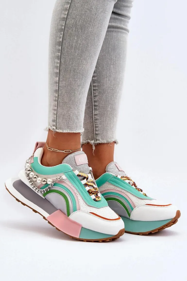 Sneakersy Damskie Z Ozdobą GOE NN2N4048 Multikolor