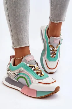 Sneakersy Damskie Z Ozdobą GOE NN2N4048 Multikolor