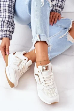 Sneakersy Na Koturnie Beżowe Weekend