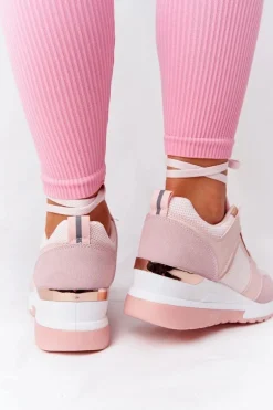 Sneakersy Na Koturnie Różowe Bye Bye Love