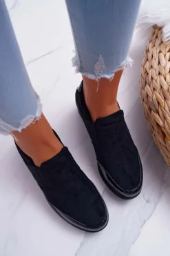 Sneakersy Na Koturnie Sergio Leone PB225 Czarne