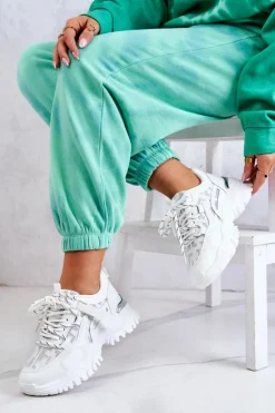 Sneakersy Na Masywnej Podeszwie Białe Your Style