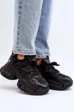 Sneakersy Na Masywnej Podeszwie GOE NN2N4045 Czarne