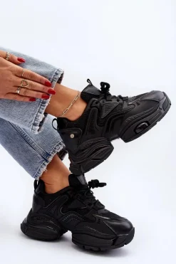 Sneakersy Na Masywnej Podeszwie GOE NN2N4045 Czarne