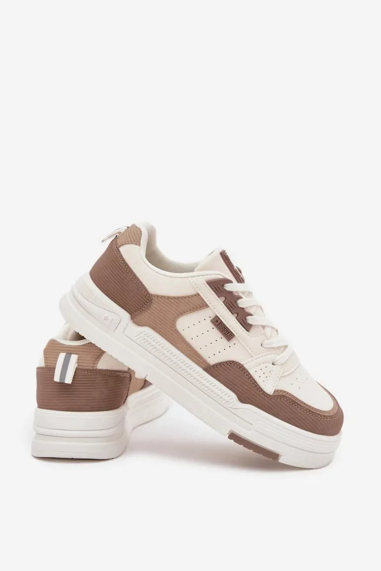 Sneakersy Na Platformie Big Star OO274A151 Ciemnobeżowe