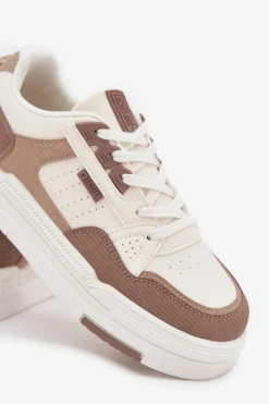 Sneakersy Na Platformie Big Star OO274A151 Ciemnobeżowe