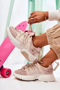 Sneakersy Sportowe Buty Damskie Beżowe Someday