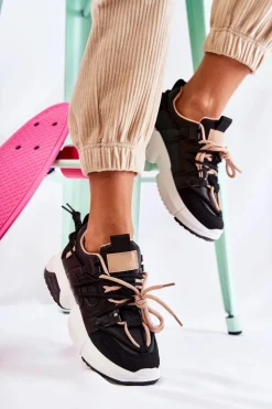 Sneakersy Sportowe Buty Damskie Czarne Someday