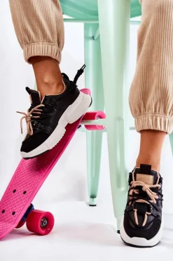 Sneakersy Sportowe Buty Damskie Czarne Someday